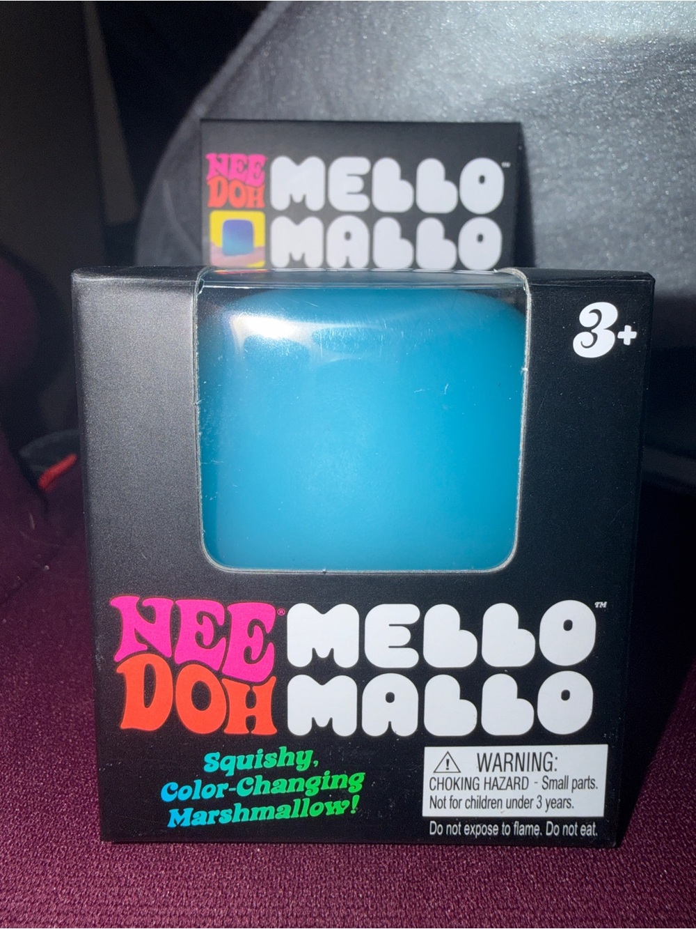 Authentic Needoh Mello Mallo Blue Color-Changing Squishy Marshmallow squishy